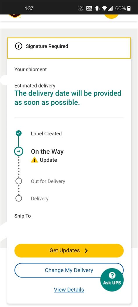Scheduled Delivery today but still says in transit from .